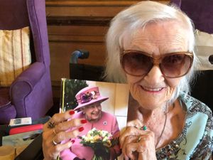 Supporting image for story: Lockdown fails to dampen dog-lover Dot's 100th birthday in care home near Market Drayton