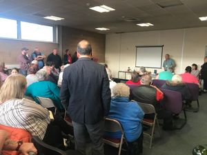 Residents at the meeting at the Frank F Harrison Community Centre