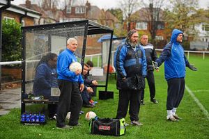 Part of the backroom staff – Gilbert Preece lends a hand on matchdays