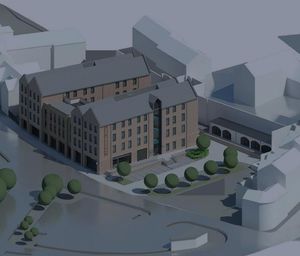 An artist's impression of what the halls will look like