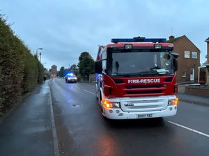 Fire crews closed the road. Photo: Market Drayton Fire Station