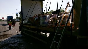 The scene of the crash and chemical spill. Photo: Erdington Fire.