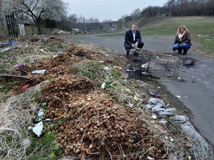 Supporting image for story: Dumped horse manure and rubbish kicking up a stink in Tipton walkway