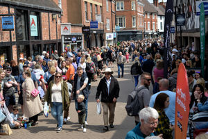 The procession brought thousands of people out to the streets of Lichfield