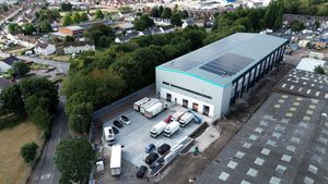 Aerial image on new Midland Chilled Foods and Granarolo offices in Willenhall.