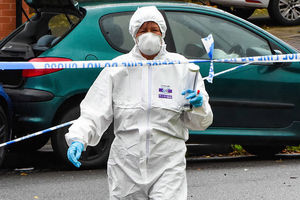 Police at the scene in Clock Tower View, in Wordsley. Photo: Snapper SK