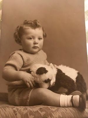 Brian Sutton from Bournemouth with his Panda, 80 years apart