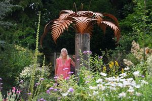 Gardener Sue Griffiths at her home in Wem, which will be open for the National Garden Scheme this Sunday