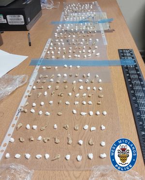 Class A drugs seized from a car in Wolverhampton