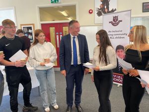 Supporting image for story: Givan among the nervous early risers on GCSE results day