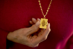 The necklace of Holocaust survivor Annick Lever given to her by their grandmother Helene Foks at her London home during an interview with the Press Association ahead of Holocaust Memorial Day. Picture date: Friday January 16, 2026. PA Photo. Photo credit should read: Jordan Pettitt/PA Wire