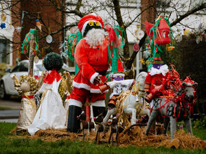 Supporting image for story: 'Something from nothing': Salvage and scrap make up fun Christmas display in Newport