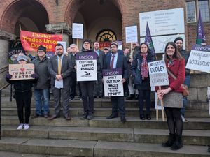 Campaigners have taken to the steps of Dudley Council House to appose plans to privatise leisure centres across the region