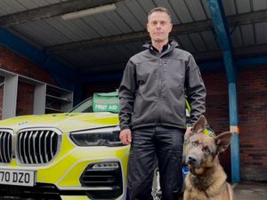 Supporting image for story: Staffordshire Police dog handlers get medical training to save lives