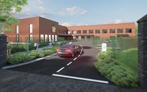 An artist's impression of the proposed primary school entrance from Lyndhurst Road, Wolverhampton. Pic: BAM. Permission for reuse for all LDRS partners.