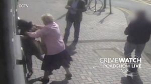 Doreen managed to get her card back and pull her attacker from the cash machine. Photo: BBC Crimewatch Roadshow
