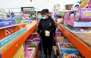 More than 10,000 toys were packed on Saturday