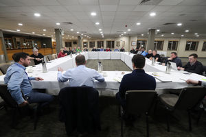 Ron Gourlay Chief Executive of West Bromwich Albion addresses the Albion Assembly at The Hawthorns on February 7, 2022 in West Bromwich, England. (Photo by Adam Fradgley/West Bromwich Albion FC via Getty Images).