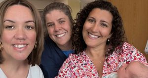 Layla (left) said the work on the staff at the Rainbow Clinic had been so helpful and loving