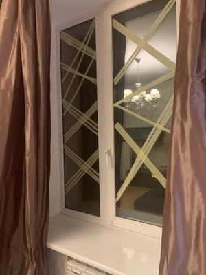 Viktoriya taped up the windows of her flat to try and stop them shattering if missiles land nearby