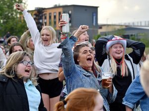 Supporting image for story: England win Euro 2025 on penalties as fans celebrate wildly in Telford Town Park