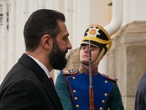 Supporting image for story: Syria’s interim leader arrives in Russia for first visit