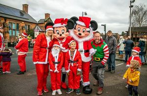 More than 100 people donned their red suits to take part in Penkridge Roundtable's Santa Dash