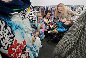 Beulah, Hanson, Lee and Rosie Ramsey take a look at some of the clothes on offer