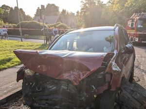 Supporting image for story: Fire Service release pictures of cars wrecked in Bilston crash