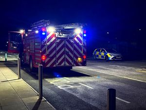 Emergency crews at the scene. Picture: Market Drayton Fire Station