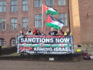 Supporting image for story: Palestinian flag flown outside Dudley Council House ahead of candlelight vigil