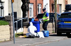 Officers were seen working at the scene