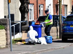 Officers were seen working at the scene