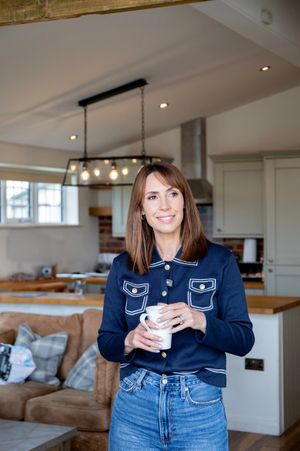 Alex Jones inside one of the lodges at Unity Beach.