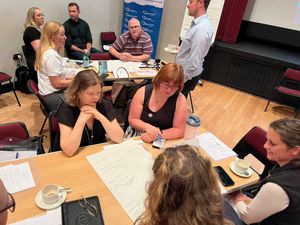 Businesses help launch “Make It Market Drayton” at packed event. Picture: Make It Market Drayton