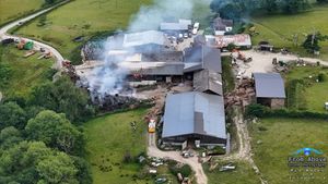 The scene of the blaze. Picture: From Above - Drone Photography.