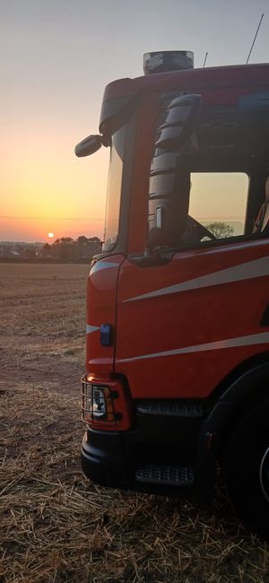 Fire crews have been tackling a fire involving 100 tonnes of hay bales. Picture: Amber Watch Wellington.