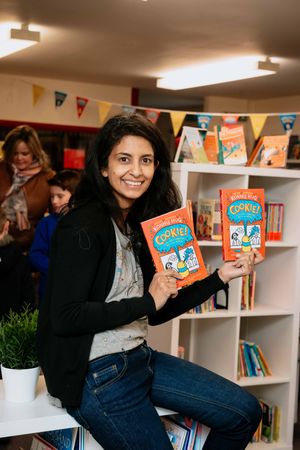 Konnie Huq opens the new library at Pontesbury CE Primary School
