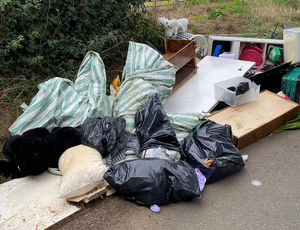 Rubbish dumped in Little Pipe Lane, Chorley