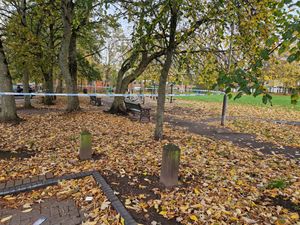 The scene on Staveley Road in Wolverhampton following reports of disorder
