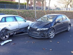 Supporting image for story: Police hunt for Audi driver who left scene of two-car crash at busy Telford roundabout