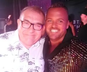 Anthony with a Audience Member who have become good friends