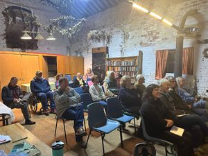 Supporters of the farm at a recent meeting 