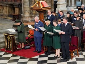 Supporting image for story: Queen and senior royals gather together in moving remembrance of Philip