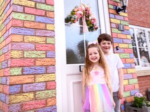 Supporting image for story: Rainbow bricks at Llanymynech house for the NHS