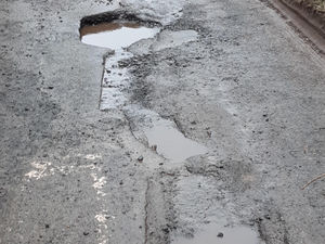 Supporting image for story: 'Living in a third world country': Rural Shropshire residents hit out at they huge potholes plaguing their neighbouhood
