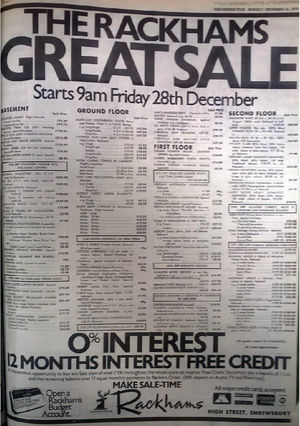 Rackhams advert from December 1979