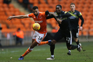 Curtis Tilt playing for Blackpool (AMA)