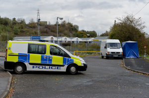 Police cordoned off Engine Lane close to Merry Hill shopping centre and The Waterfront