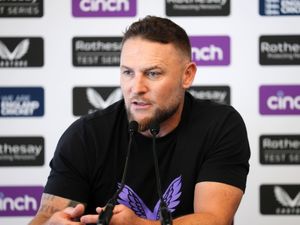 Head coach Brendon McCullum during an England press conference